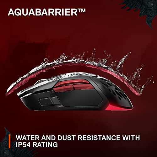 SteelSeries Aerox 5 Wireless – Diablo IV Edition – Lightweight 76g Gaming Mouse – 18000 CPI – TrueMove Air Optical Sensor – Water Resistant – 180+ Hour Battery Life – Free in-Game Item - PC/MAC