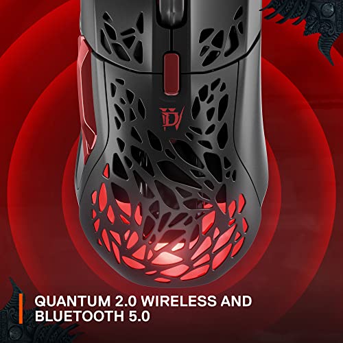 SteelSeries Aerox 5 Wireless – Diablo IV Edition – Lightweight 76g Gaming Mouse – 18000 CPI – TrueMove Air Optical Sensor – Water Resistant – 180+ Hour Battery Life – Free in-Game Item - PC/MAC