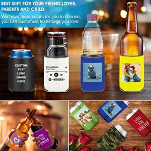 Custom Can Sleeve Beer Coolers 1-150pcs Bulk Personalized Koozies Insulated Beverage Bottle Holder with Logo Image Text for Party Weddings Fishing Picnics