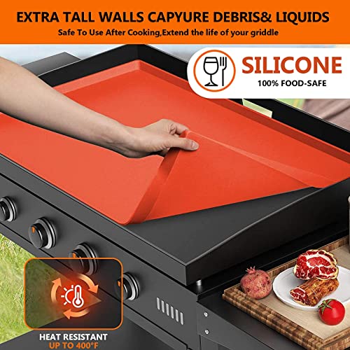 Yaslayp Silicone Griddle Mat Cover for Blackstone Griddle,Blackstone 28" Food Grade Silicone Griddle Mat Cover-Protect Your Griddle BBQ Grill Protective Cover (28 Inch Cover)