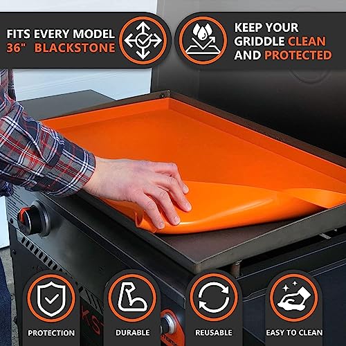 Protebox 36 Inch Griddle Silicone Mat Protective Cover for Blackstone 36 Inch Griddle, Heavy Duty Reusable Food Grade Silicone Grill Mat Protect Your Griddle from Dirt & Rust