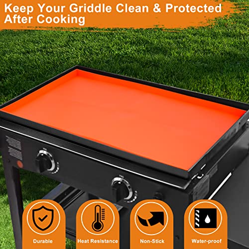 HEYYUMI 28" Griddlel Mat Cover for Blackstone,Grill Mat-Heavy Duty Food Grade Silicone Mat - All Season Cooking Surface Protective Cover (Not fit 28XL/Pro Series)