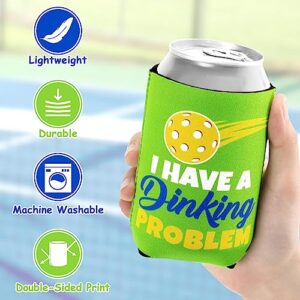 CiyvoLyeen Funny Pickleball Can Coolers Party Favors Novelty Decorations Sports Lovers Players Summer Birthday Christmas Retirement Blue Green Gifts Idea Mom Dad Coach 12oz Beer Soda Bottle 6PCS