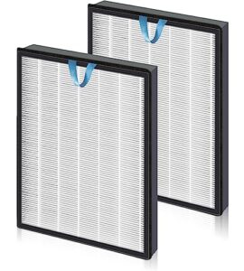 vital 200s replacement filter for levoit vital 200s air purifier - 2 pack vital 200s-rf h13 true hepa activated carbon filter - white