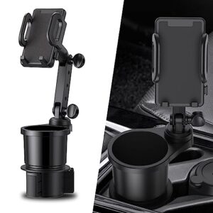 sodcay pack-1 car cup holder phone mount, 2-in-1 cup holder expander adapter, 360 degrees rotation cup holder cellphone mount, multifunctional cup holder cell phone holder (black)