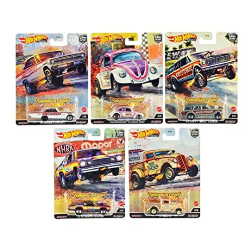 Hot Wheels Car Culture 2022 Dragstrip Demons Complete Set of 5 Diecast Vehicles from FPY86-957R Release