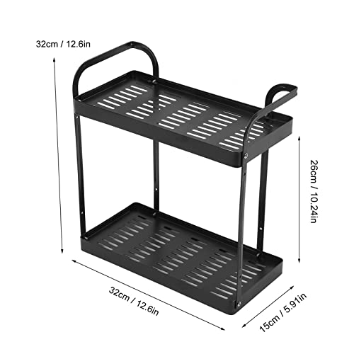 Kadimendium Kitchen Storage Rack, Sturdy Structure Wall Rack Simple Style Rustproof Home Decoration for Room