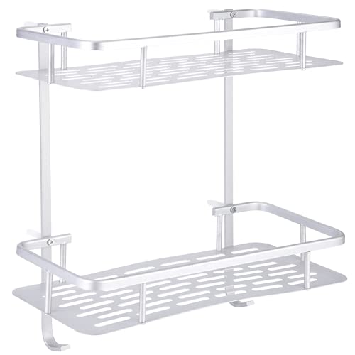 Aluminum Bathroom Storage Rack, Bathroom Storage Shelf, Sturdy Living Room for Home Bathroom Kitchen