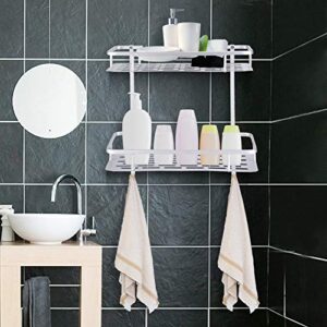 Aluminum Bathroom Storage Rack, Bathroom Storage Shelf, Sturdy Living Room for Home Bathroom Kitchen