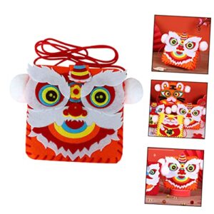 1 Set Children's Handmade Bag Embroidery Kits Hand Decor Crossbody Tote Educational Sewing Kit DIY Festival Ornament Hand Sewing Playset DIY Handbag Material for DIY Tote Bag