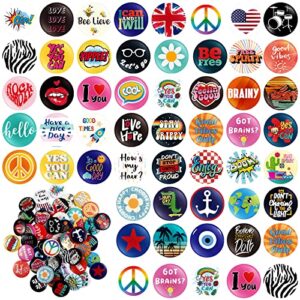 kigeli 100 pcs 80's buttons pins 1 inches/ 25 mm retro punk button pin slogans sayings pinback buttons for backpacks clothes bags hats jeans decoration