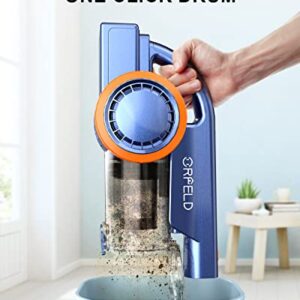 ORFELD Cordless Vacuum Cleaner, 30KPa Powerful Suction Stick Vacuum, 50Mins Runtime Wireless Handheld Vacuum with 6 in 1 Ultra-Quiet Lightweight Vacuum for Deep Clean Hair, Hard Floor, Carpet, Car