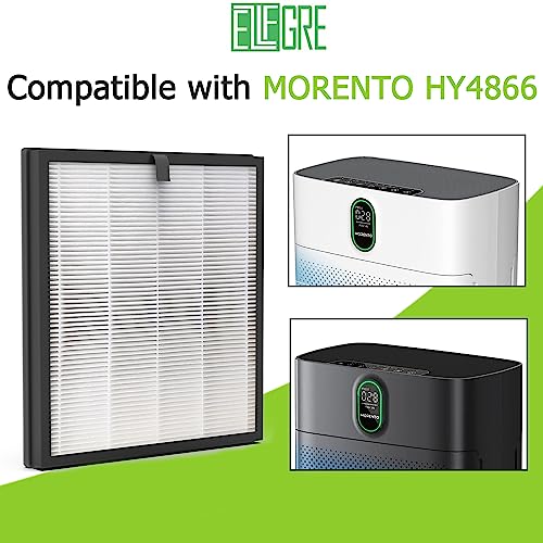 EzLfGre HY4866 Replacement Filter Fit for MORENTO HY4866 Air Purifier, H13 True HEPA, 2 Pack