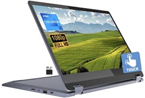 lenovo ideapad 2023 newest flex x360 chromebook spin 2-in-1 convertible laptop business, intel celeron n4500 processor, 15.6" fhd ips touchscreen, 4gb ram, 64gb emmc,wifi 6, chrome os+marxsolcables
