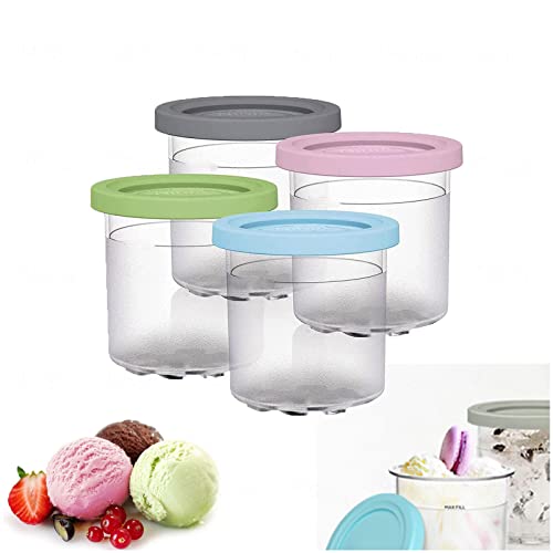 Creami Deluxe Pints, for Extra Bowl for Ninja Creamy, Pint Ice Cream Containers Airtight,Reusable for NC301 NC300 NC299AM Series Ice Cream Maker