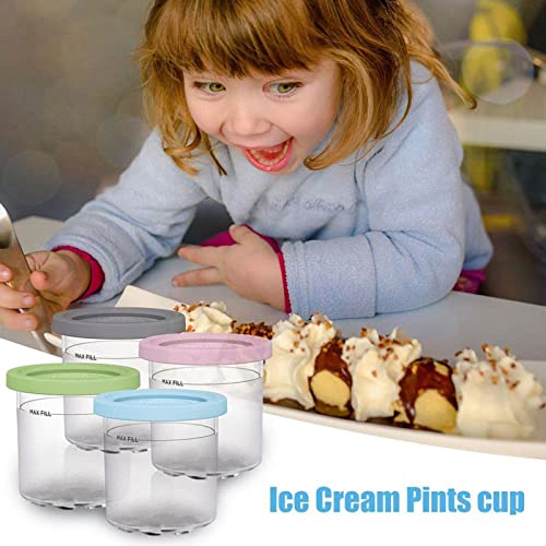 Creami Deluxe Pints, for Extra Bowl for Ninja Creamy, Pint Ice Cream Containers Airtight,Reusable for NC301 NC300 NC299AM Series Ice Cream Maker