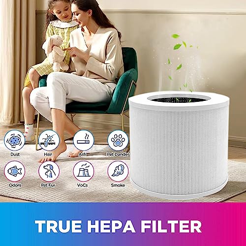 Core Mini-RF Premium High Efficiency Replacement Filters Compatible with LEVOIT Core Mini Air Purifier, 3-in-1 H13 Grade True HEPA Replacement Filter (2 Packs)