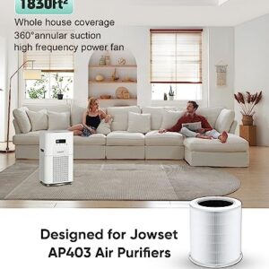 Jowset Replacement H13 HEPA Air Purifier Filter for CADR 400+ m³/h Air Purifier, Activated Carbon (Original Filter)