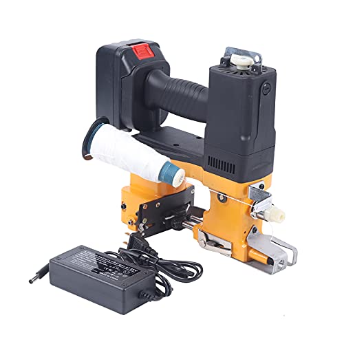 Portable Bag Closer Machine, 110V 190W Industrial Electric Bag Closing Sewing Sealing Stitching Machine for Woven Snakeskin Paper Bag, Handheld High Speed Machine with Accessories