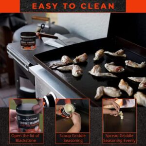 Cast Iron Seasoning wax Blackstone 2-IN-1 Griddle & Cast Iron Seasoning Conditioner 6.5 OZ– Effective Rub Formula Food Safe – Easy to Use Cleaner & Conditioner – Plus BETRULIGHT Fridge Decal – 1 Pc