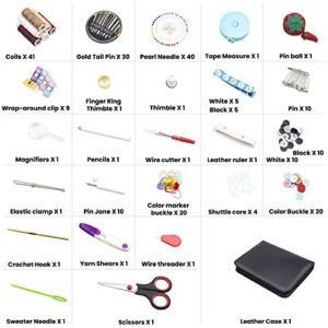 Multifunctional Needle and Thread Bag Portable Home Travel Needle and Thread Box Sewing Tool Set Spot Sewing Needle and Thread Set Newly Upgraded 249 Piece Professional Hand Sewing Supplies Set