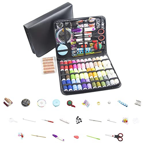 Multifunctional Needle and Thread Bag Portable Home Travel Needle and Thread Box Sewing Tool Set Spot Sewing Needle and Thread Set Newly Upgraded 249 Piece Professional Hand Sewing Supplies Set