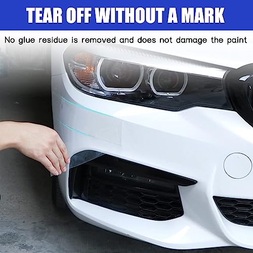 ZKFAR Pack-1 Car Door Edge Trim Protection Film, 2.75In x 32.8Ft Universal Car Door Sill Transparent Anti-Collision Protection Strip, Trunk Anti-Trampling Plate Protection Stickers (White)