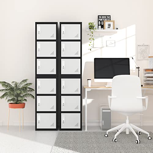 VASAAOSD Lockable Metal Lockers, Steel Office Storage with 3 Doors and Keys, and Metal Storage Cabinets for Schools, Gyms, Homes and Offices Staff Lockers (Locker-1)