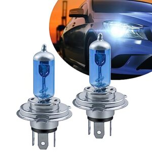 nghey pack-2 h4 halogen headlight bulb, 12v 100w fog light bulbs, brighter high beam low beam bulb replacement for most cars suvs and trucks (white)