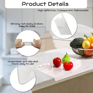 17X13 inch Acrylic Cutting Boards for Kitchen Counter, Non Slip Acrylic Chopping Board Clear Cutting Board for Countertop Kitchen Restaurant