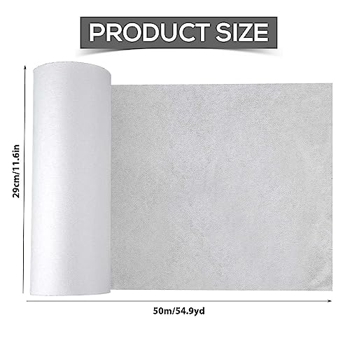 Fusible Interfacing, 11.4 in x 54 yd Polyester Non-Woven Interfacing Single-Sided Interfacing Lightweight Medium Weight Iron-On Interfacing for Sewing Quilting Crafting