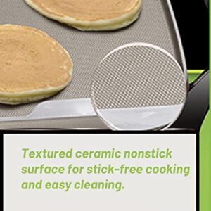 Ceramic Electric Griddle Nonstick - 22" Extra-large cooking surface griddle with Removeable handle (1500W),YHANNI