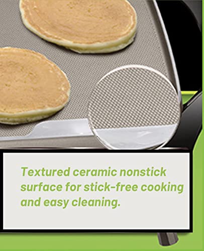 Ceramic Electric Griddle Nonstick - 22" Extra-large cooking surface griddle with Removeable handle (1500W),YHANNI