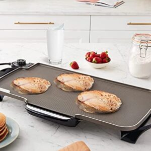 Ceramic Electric Griddle Nonstick - 22" Extra-large cooking surface griddle with Removeable handle (1500W),YHANNI