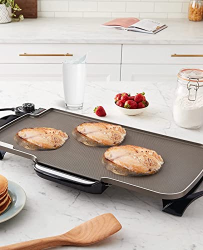 Ceramic Electric Griddle Nonstick - 22" Extra-large cooking surface griddle with Removeable handle (1500W),YHANNI