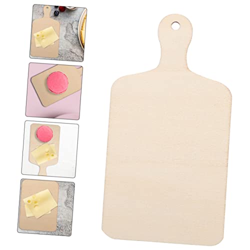 UPKOCH 12pcs DIY Wooden Cutting Board Pizza Accessories Wooden Tray Pizza Cheese Unfinished Wood Cutting Board Pizza Paddle Mini Wooden Chopping Board Unfinished Cutting Board Craft Wood