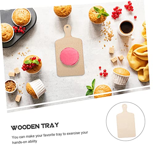 UPKOCH 12pcs DIY Wooden Cutting Board Pizza Accessories Wooden Tray Pizza Cheese Unfinished Wood Cutting Board Pizza Paddle Mini Wooden Chopping Board Unfinished Cutting Board Craft Wood