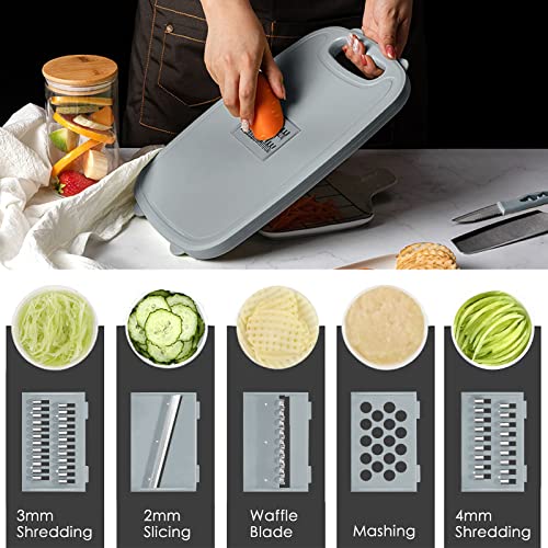 Gintan 9-in-1 Collapsible Cutting Board and TPU Cutting Board, BPA-Free, With Knife,2 Item Bundle