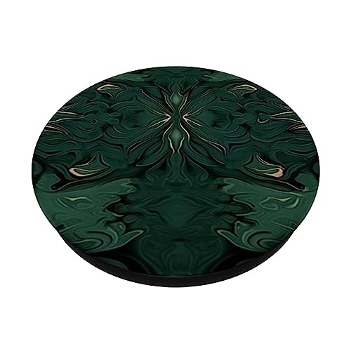 Elegant Dark Forest Green & Jade Green Pattern PopSockets Swappable PopGrip