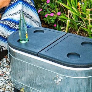 80 Quart Portable Cooler in Galvanized Steel