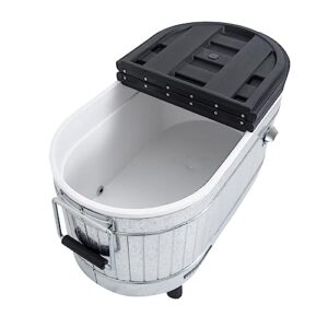 80 Quart Portable Cooler in Galvanized Steel