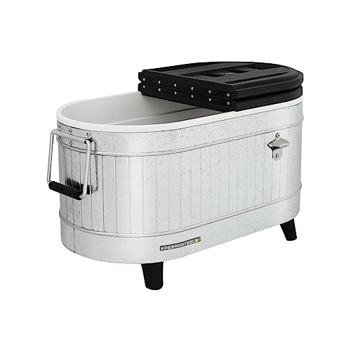 80 Quart Portable Cooler in Galvanized Steel