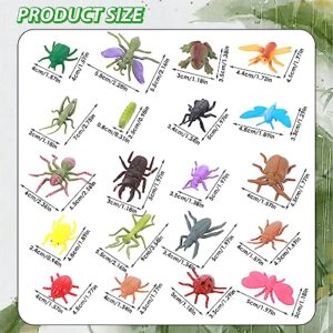 Giantree Mini Insect Figures Toys Set, 20Pcs Plastic Crawling Animals Small Realistic Animal Toys Assorted Animal Insect Figures Playset for Insect Themed Party Halloween Supply