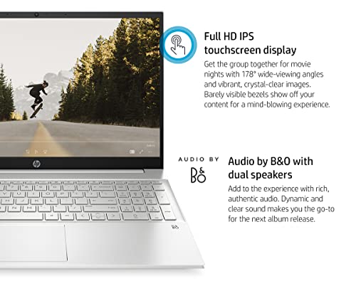 HP 2023 Pavilion 15.6" FHD IPS Touch Laptop Intel 10-Core i7-1255U NVIDIA GeForce MX550 2GB GDDR6 32GB DDR4 2TB NVMe SSD HDMI WiFi AC USB-C Backlit Keyboard Webcam Windows 10 Pro w/RE Accessories