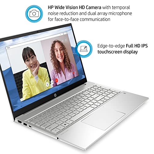 HP 2023 Pavilion 15.6" FHD IPS Touch Laptop Intel 10-Core i7-1255U NVIDIA GeForce MX550 2GB GDDR6 32GB DDR4 2TB NVMe SSD HDMI WiFi AC USB-C Backlit Keyboard Webcam Windows 10 Pro w/RE Accessories