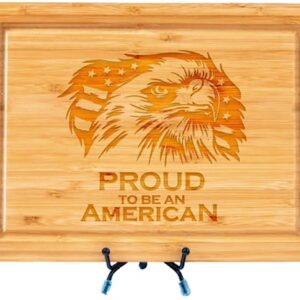 Proud to be an American Cutting Board, Patriotic Board, 4th of July Board, Gift for Soldiers, Memorial Day, Independence Day, Flag Board