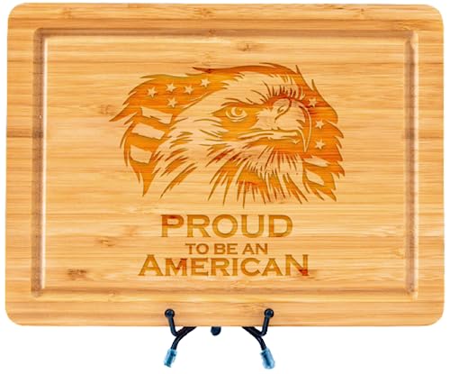 Proud to be an American Cutting Board, Patriotic Board, 4th of July Board, Gift for Soldiers, Memorial Day, Independence Day, Flag Board