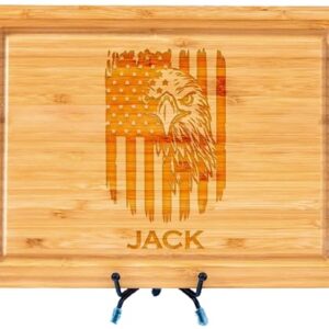 Customized American Flag Cutting Board, Engraved Patriotic Board, 4th of July Board, Gift for Soldiers, Memorial Day, Independence Day Gift