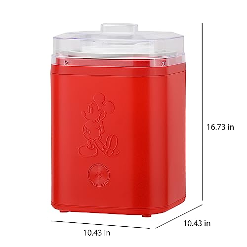 Disney Mickey Mouse 2 Quart Electric Ice Cream Maker, Red, DCM-800RD