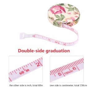 Haosie Measuring Retractable Ruler, 150cm/60in Body Tape Measure, Double Scale Body Fitness Measurement Tailor Sewing Craft Cloth Fabric Measuring Tapeline(#2)